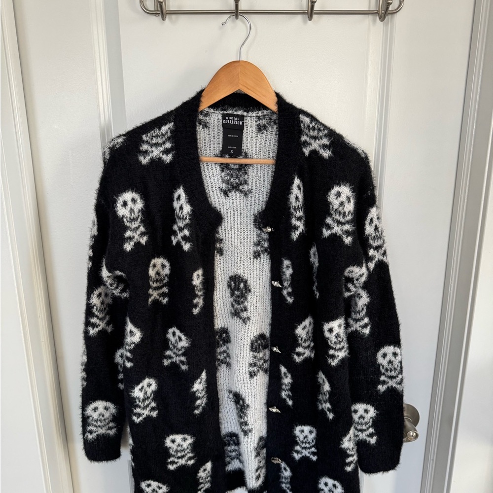 Black and White Skull Cardigan